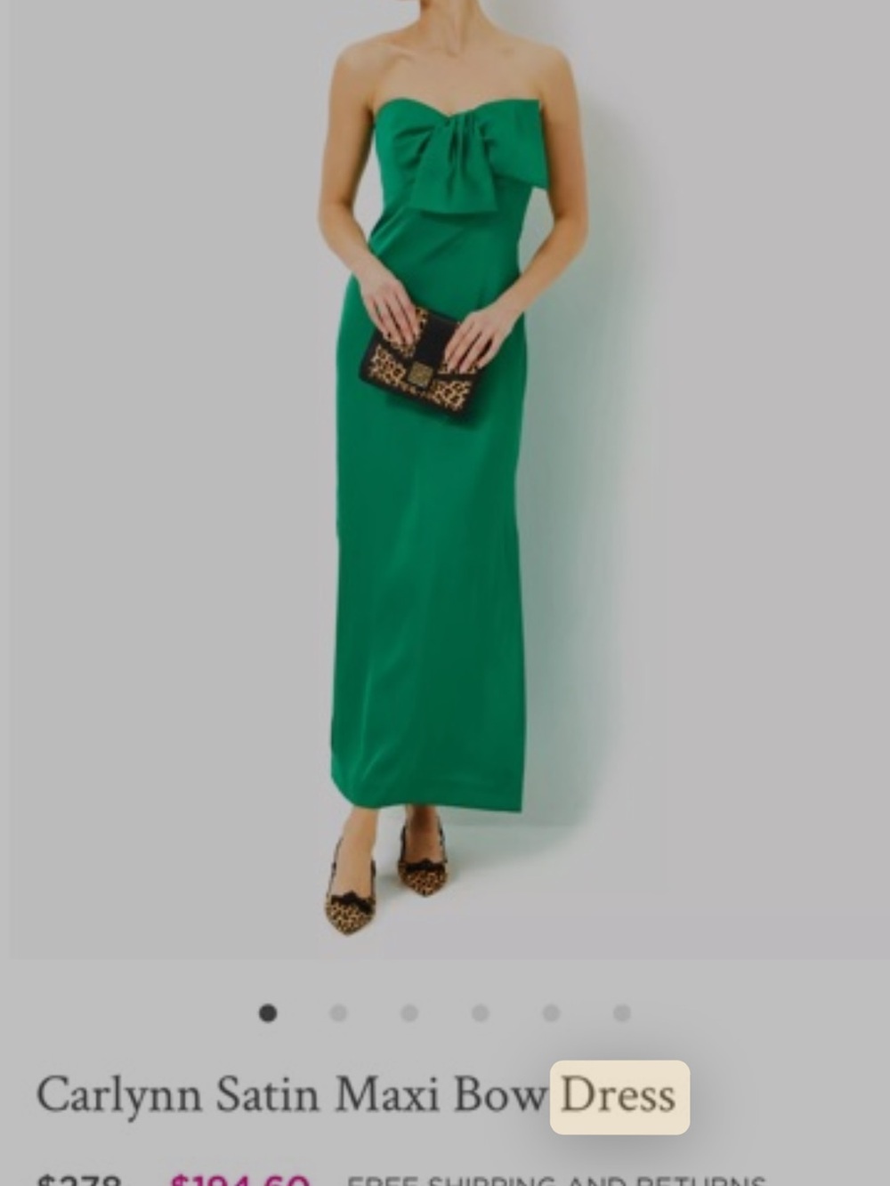 Lilly Pulitzer Strapless Emerald Green Satin Maxi with Front Bow